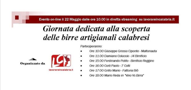 evento online birre calabresi