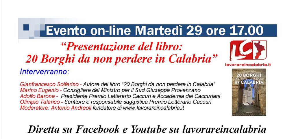 Presentazione Libro" 20 Borghi da non perdere in Calabria